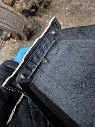The repaired ash tray ventilation grate