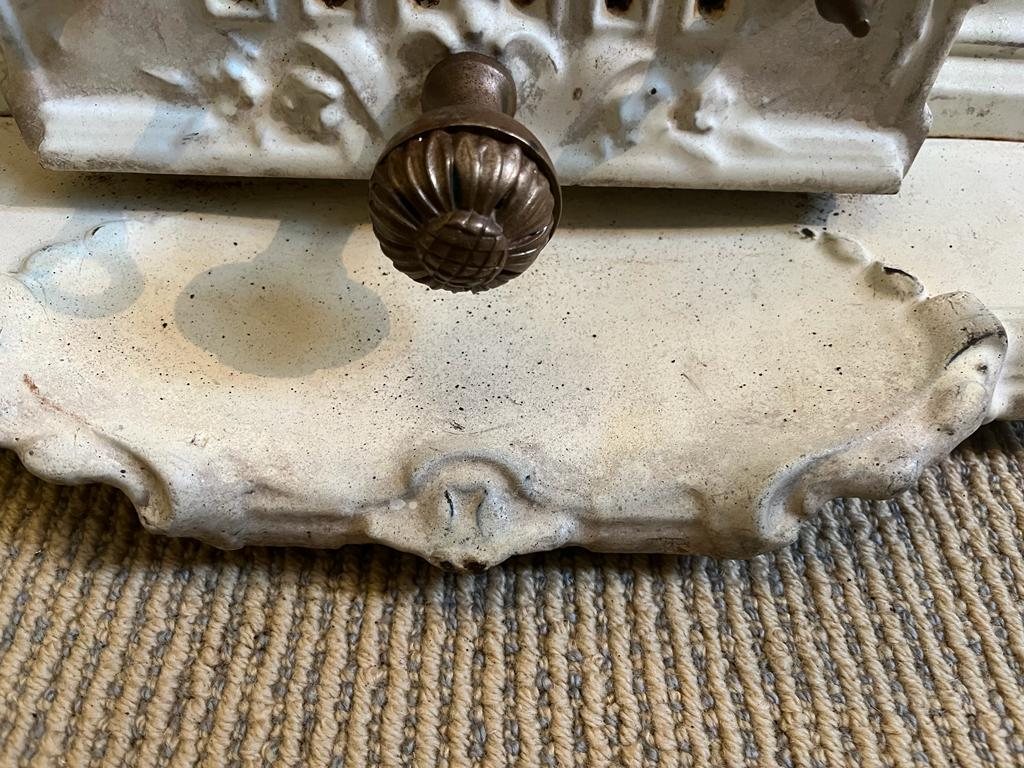 Chipped enamel on the hearth plate